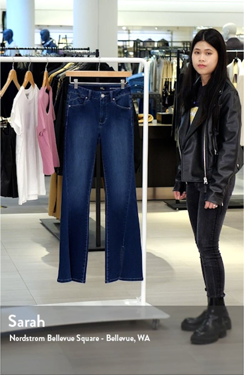 High Waist Slit Hem Flare Jeans, sales video thumbnail