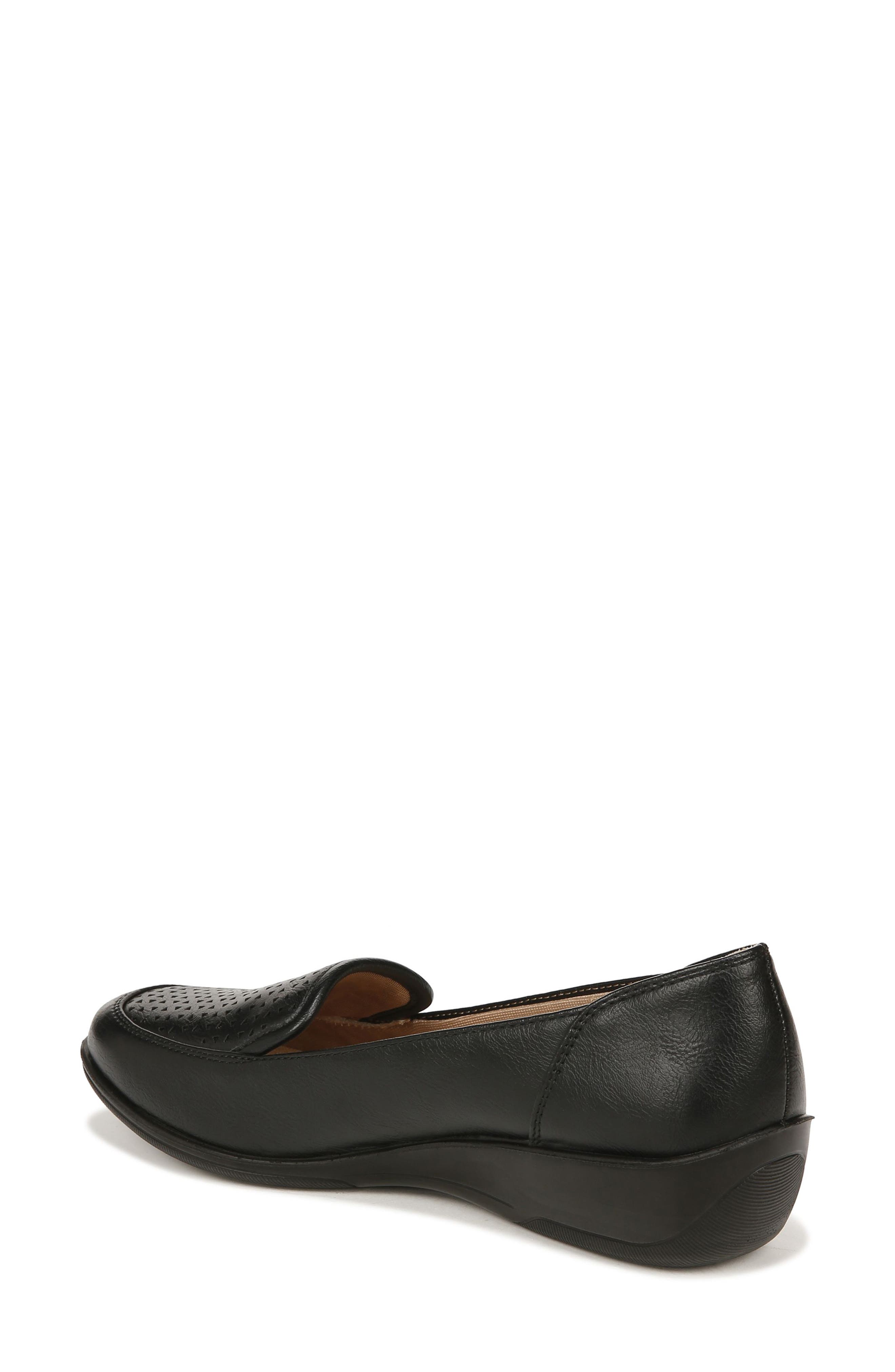 India Perforated Wedge Flat, Alternate, color, BLACK