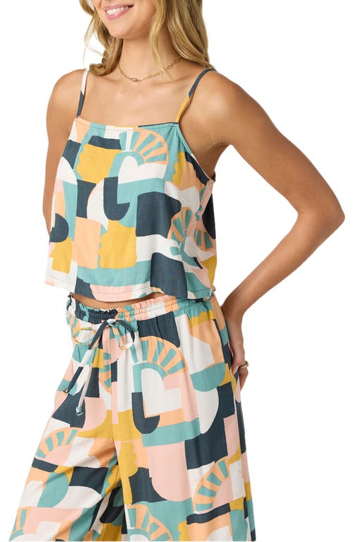 O'neill Linata Crop Camisole In Blue Multi