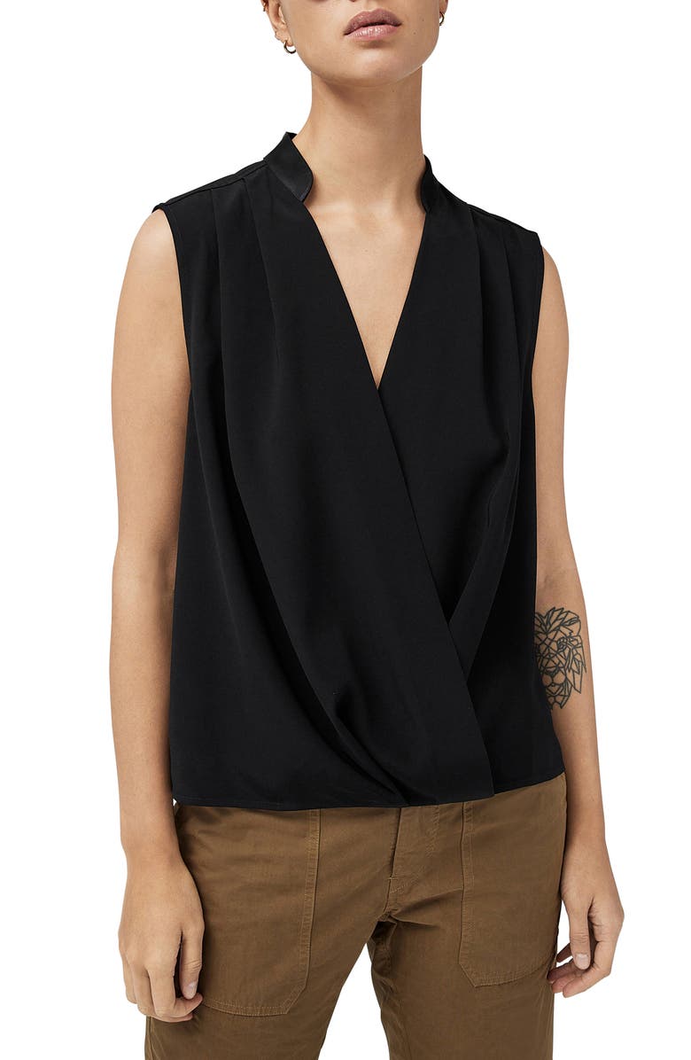 rag & bone Meredith Sleeveless Surplice Top, Main, color, 