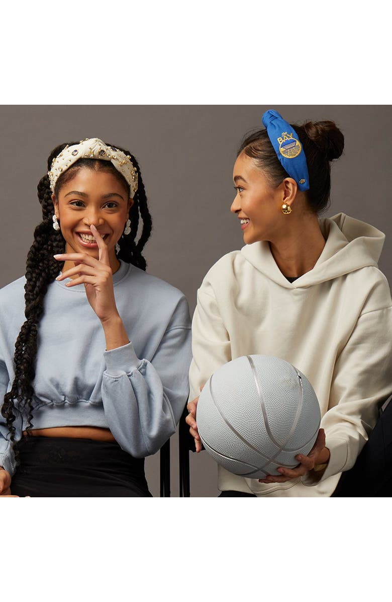 Lele Sadoughi NBA Golden State Warriors Embroidered Headband, Alternate, color, 