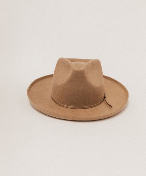Two Roads Hat Co. Clarksdale Teardrop Crown Fedora In Tan