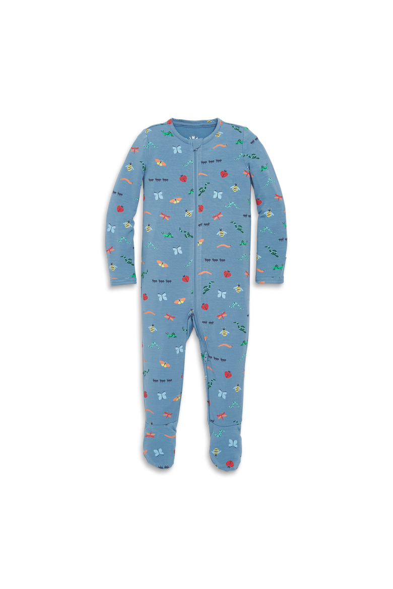 Baby Stretch Modal Zip Footie in Prints, Main, color, Pacific Rainbow Critters
