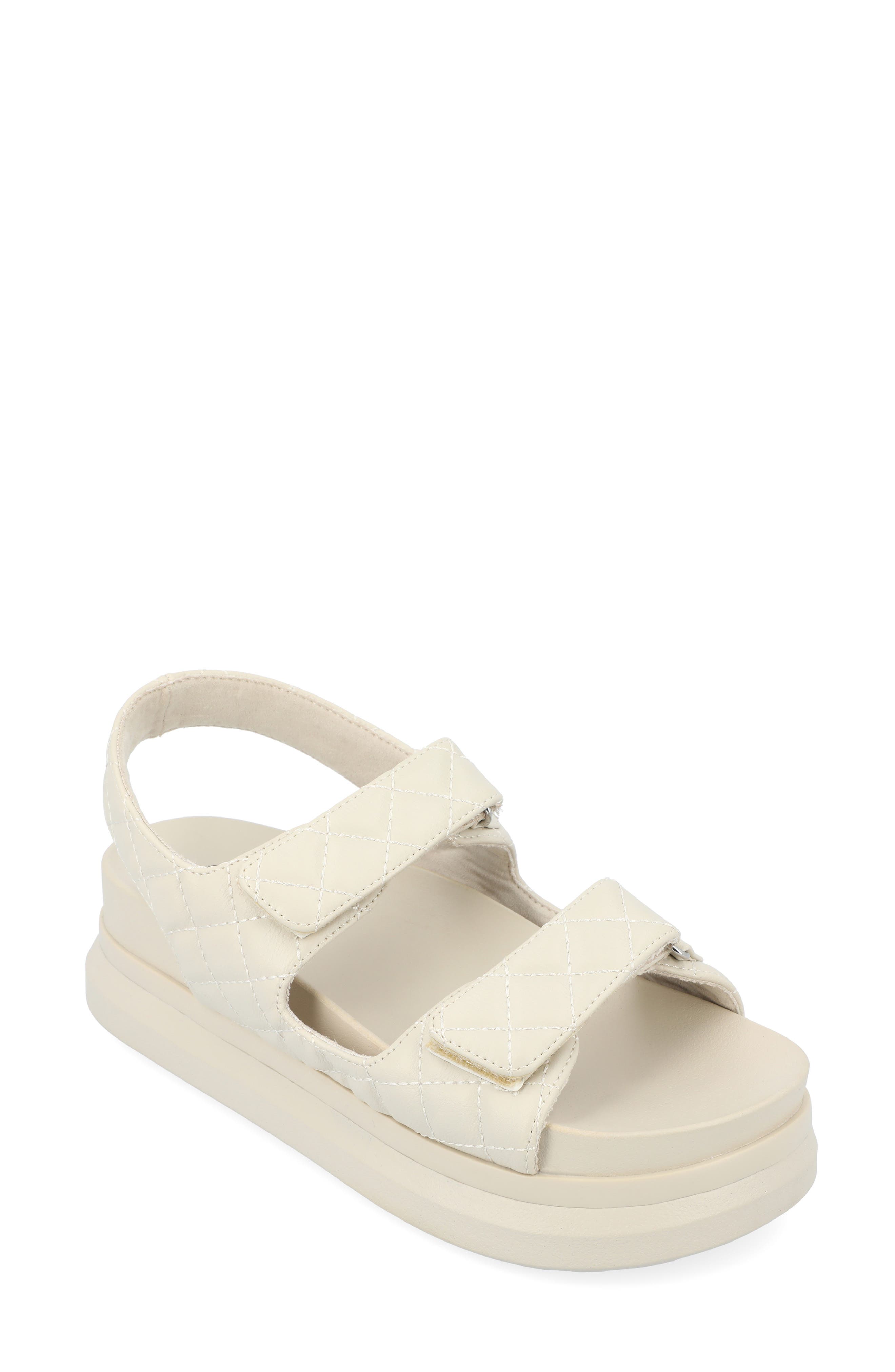 Journee Collection Debby Sandal, Main, color, Beige