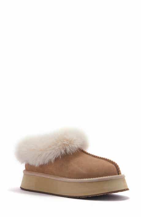 Outback Luxe Genuine Shearling Platform Slipper