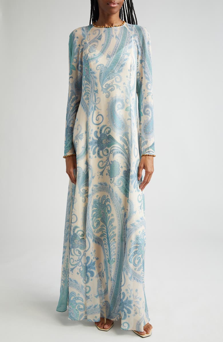 Zimmermann Paisley Long Sleeve Maxi Dress, Main, color, 