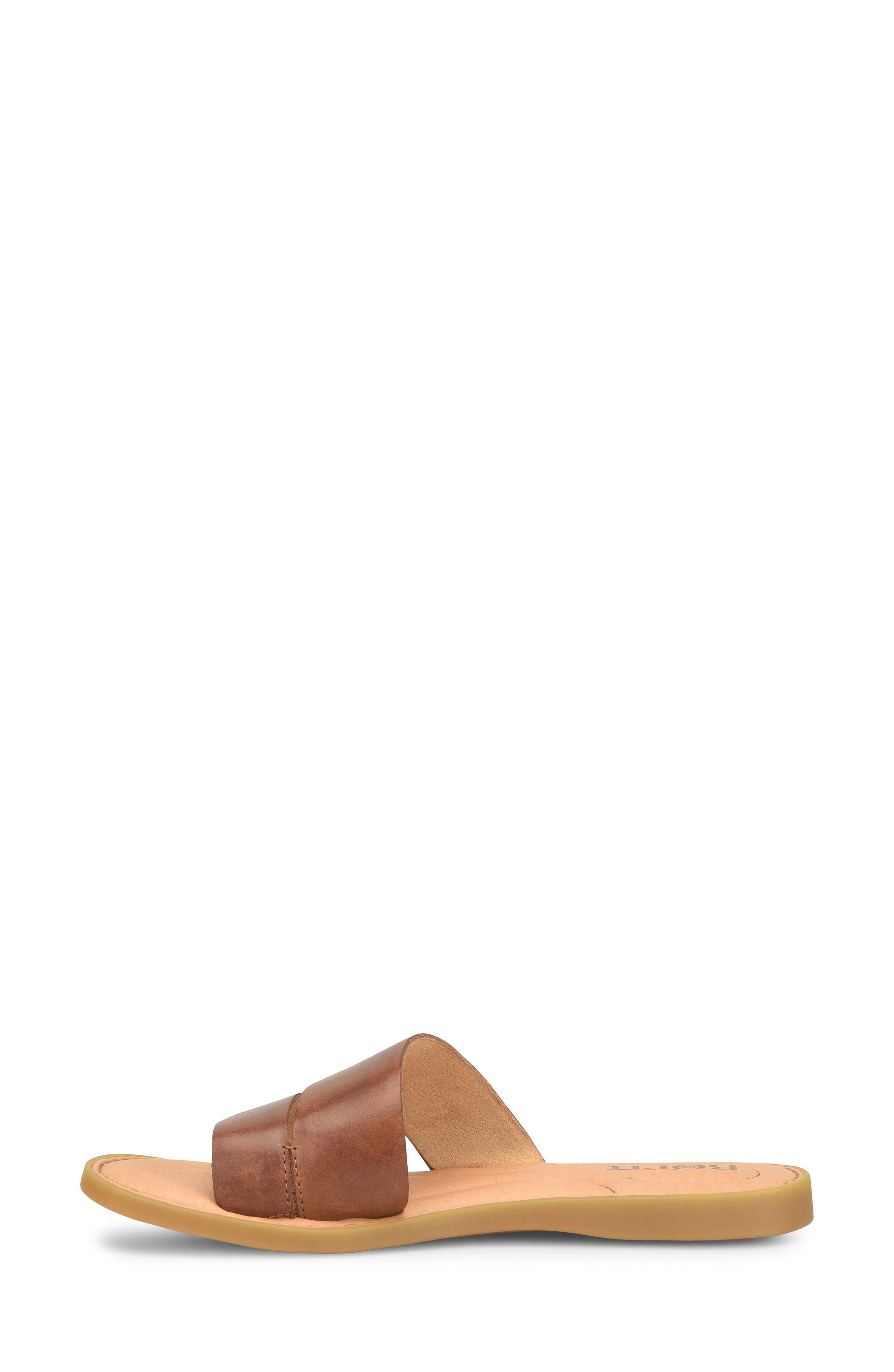 Børn Mahal Slide Sandal, Alternate, color, Brown Leather