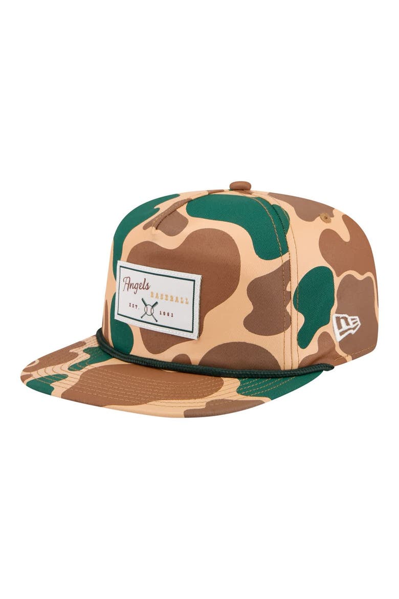 Men's New Era  Camo Los Angeles Angels Duck 19TWENTY Adjustable Hat, Main, color, Camo