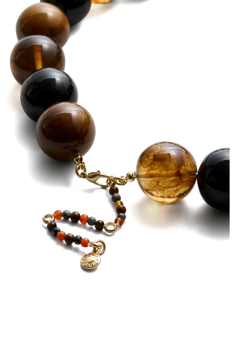 Jane Beaded Necklace, Alternate, color, BROWN MULTI