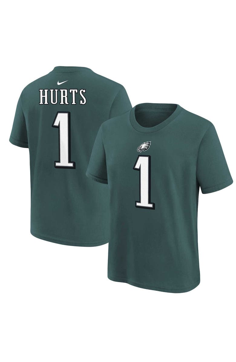 Nike Youth Nike Jalen Hurts Green Philadelphia Eagles Player Name & Number T-Shirt, Main, color, 