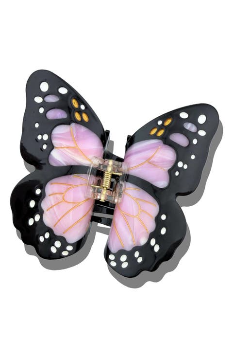 Hand-Painted Monarch Butterfly Hair Claw Clip