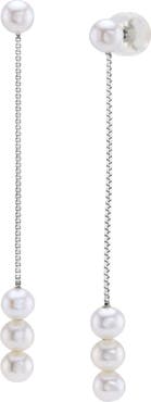 The Pearl Source White Freshwater Pearl Bree Earrings