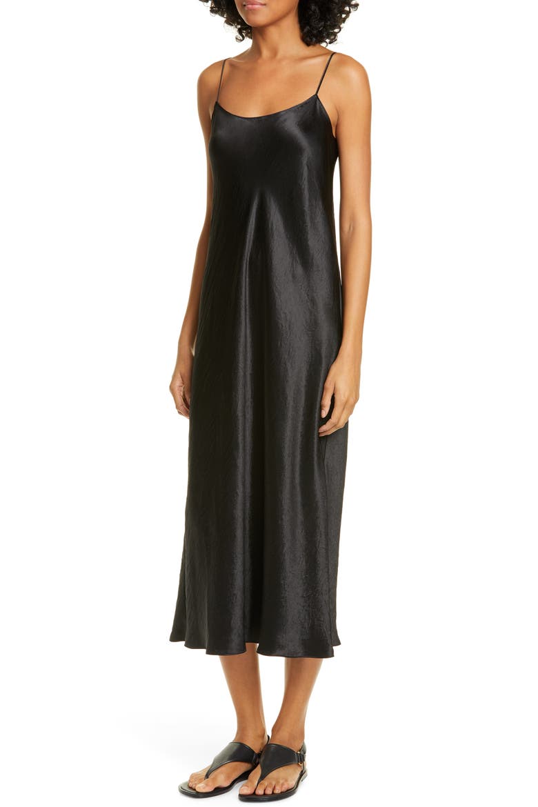 Satin Midi Slipdress, Alternate, color, 001BLK-BLACK