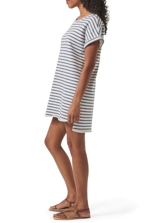 Splendid Cassie Stripe Cotton French Terry Minidress In White