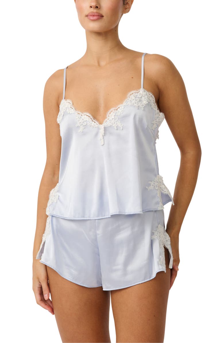 Kat The Label Cinderella Lace Trim Satin Tap Shorts, Alternate, color, Cinderella