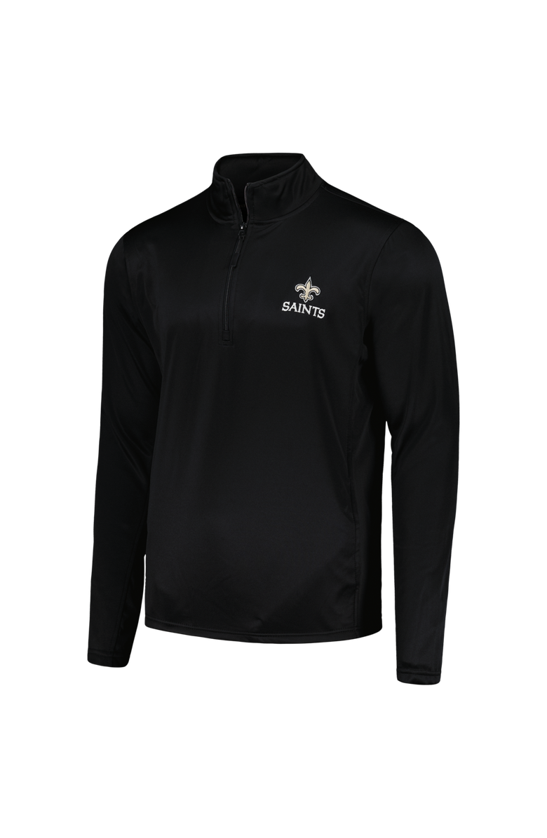DUNBROOKE Men's Dunbrooke Black New Orleans Saints All-Star Tech Quarter-Zip Top, Alternate, color, Black