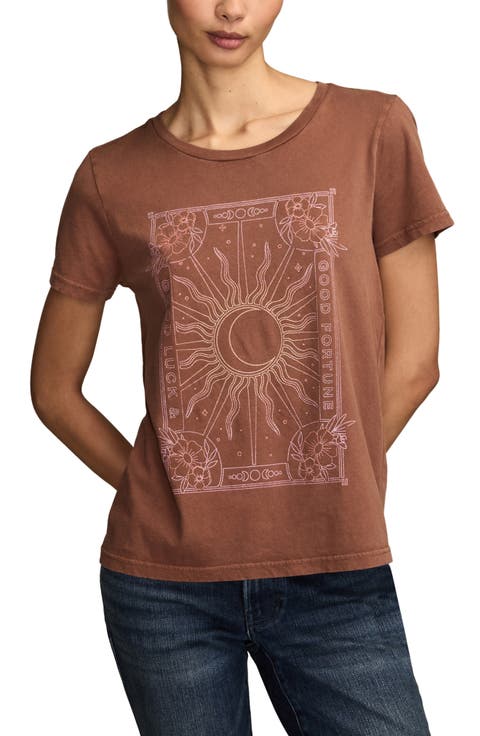 Good Fortune Sun Cotton Graphic T-Shirt