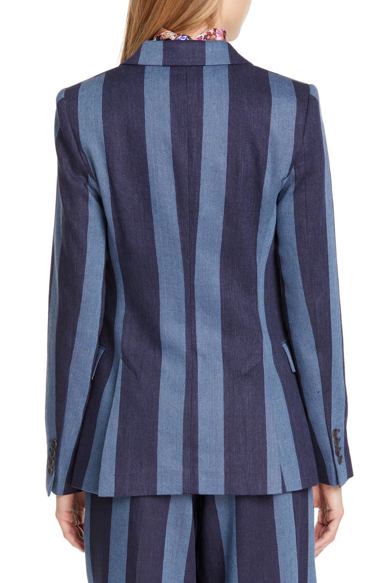 Stripe Denim Blazer (Nordstrom Exclusive), Alternate, color, STRIPED DENIM