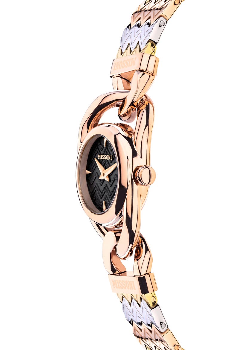 Gioiello Bracelet Watch, 22.8mm, Alternate, color, IP GOLD/ROSE GOLD/STEEL
