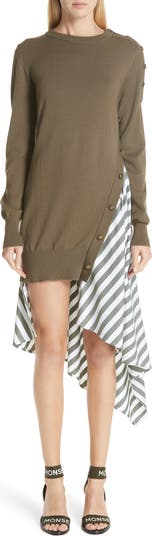 monse asymmetrical drawstring dress ASYMMETRIC MIDI DRESS