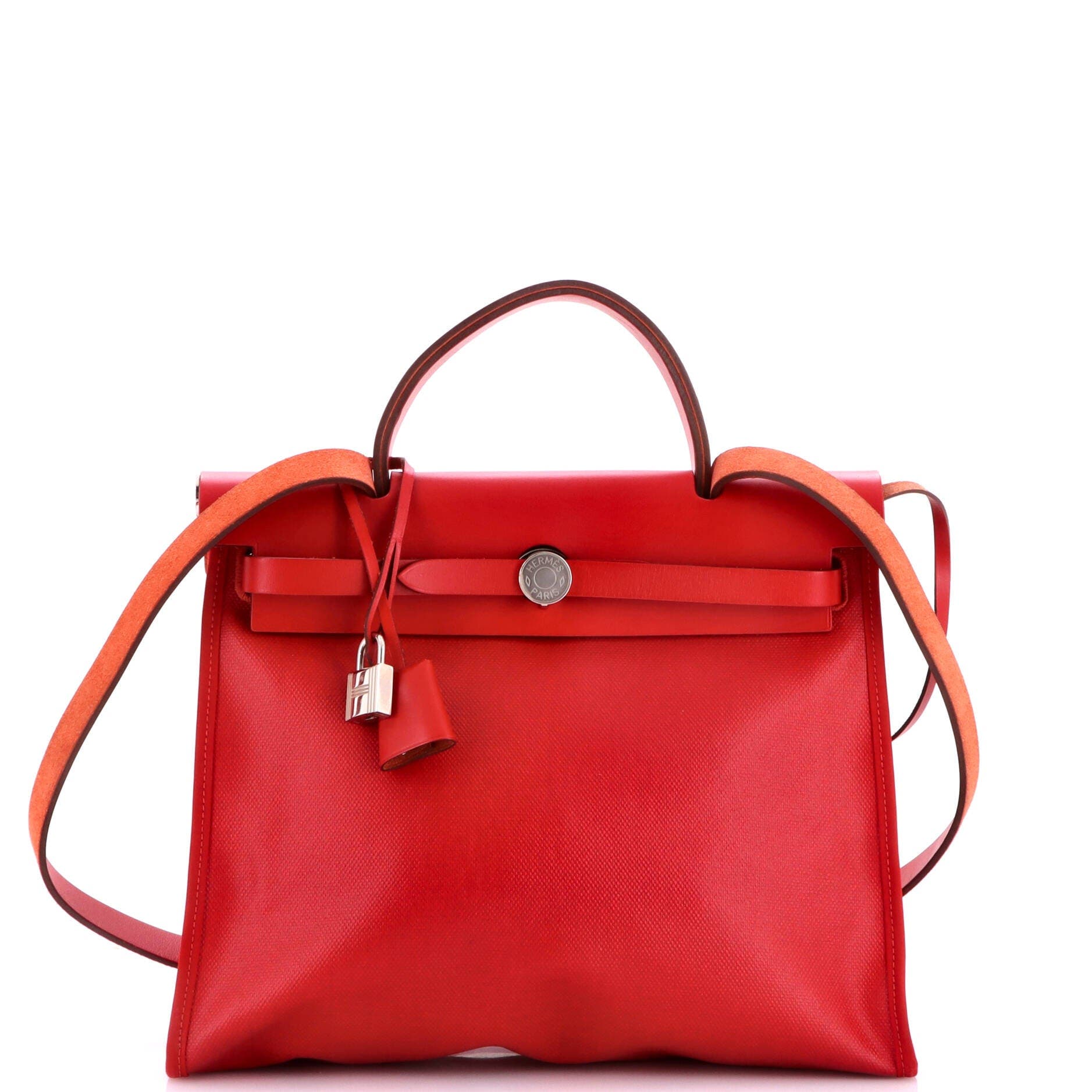 Herbag Zip Berline Vache Canvas and Leather 31, Main, color, Red