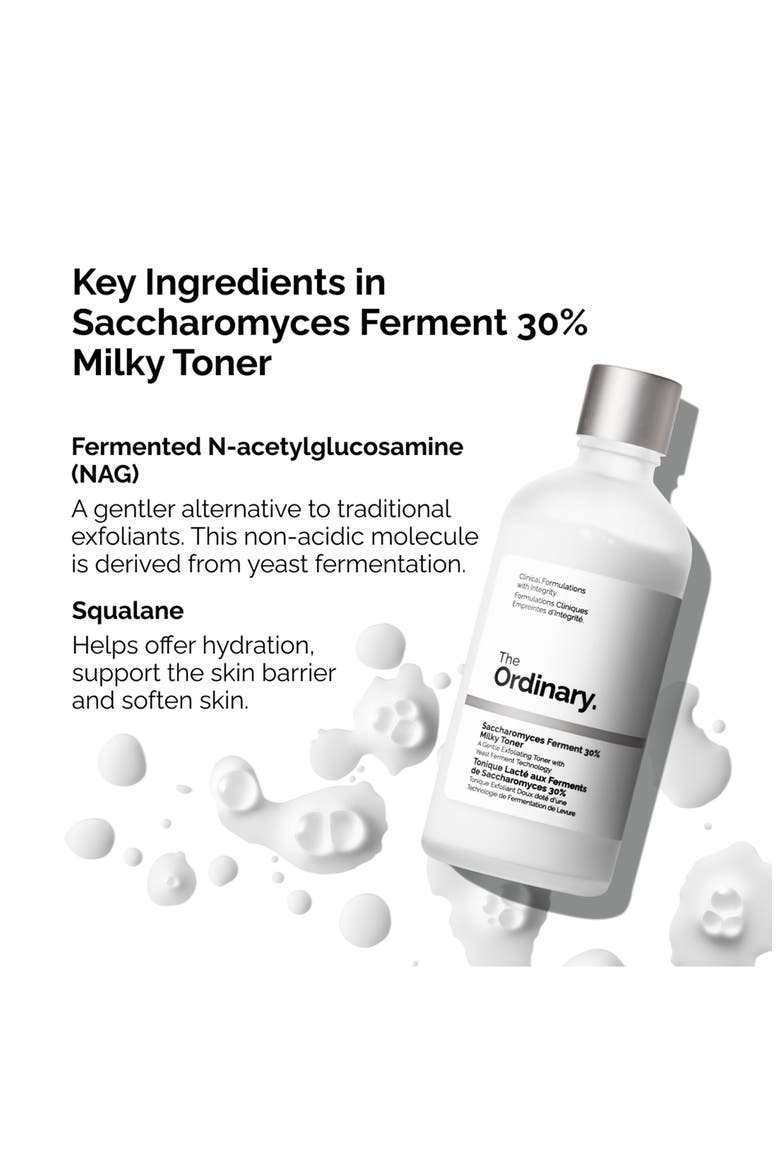 Saccharomyces Ferment 30% Milky Toner for Gentle Exfoliation & Hydration, Alternate, color, NO COLOR