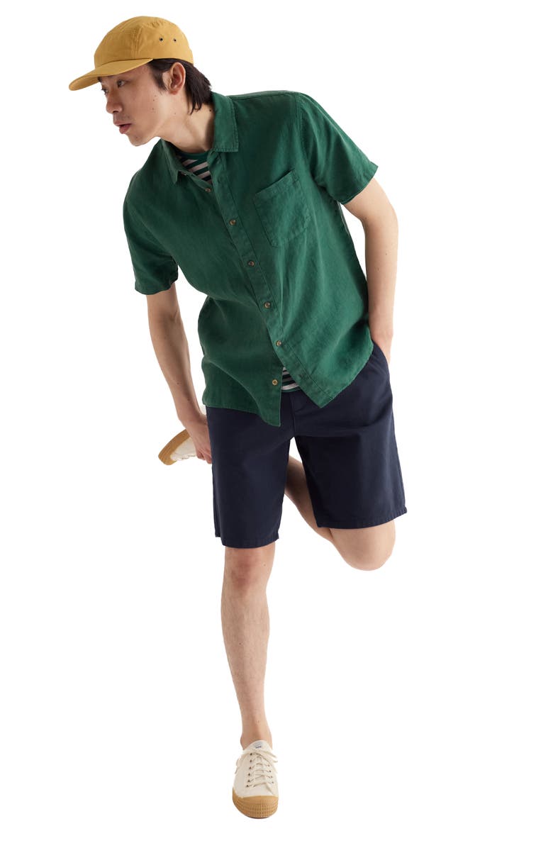 Seasalt Cornwall Carne Short Sleeve Linen Button-Up Shirt, Alternate, color,
