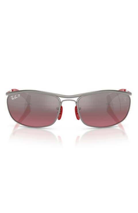 x Ferrari 62mm Polarized Oversize Oval Sunglasses