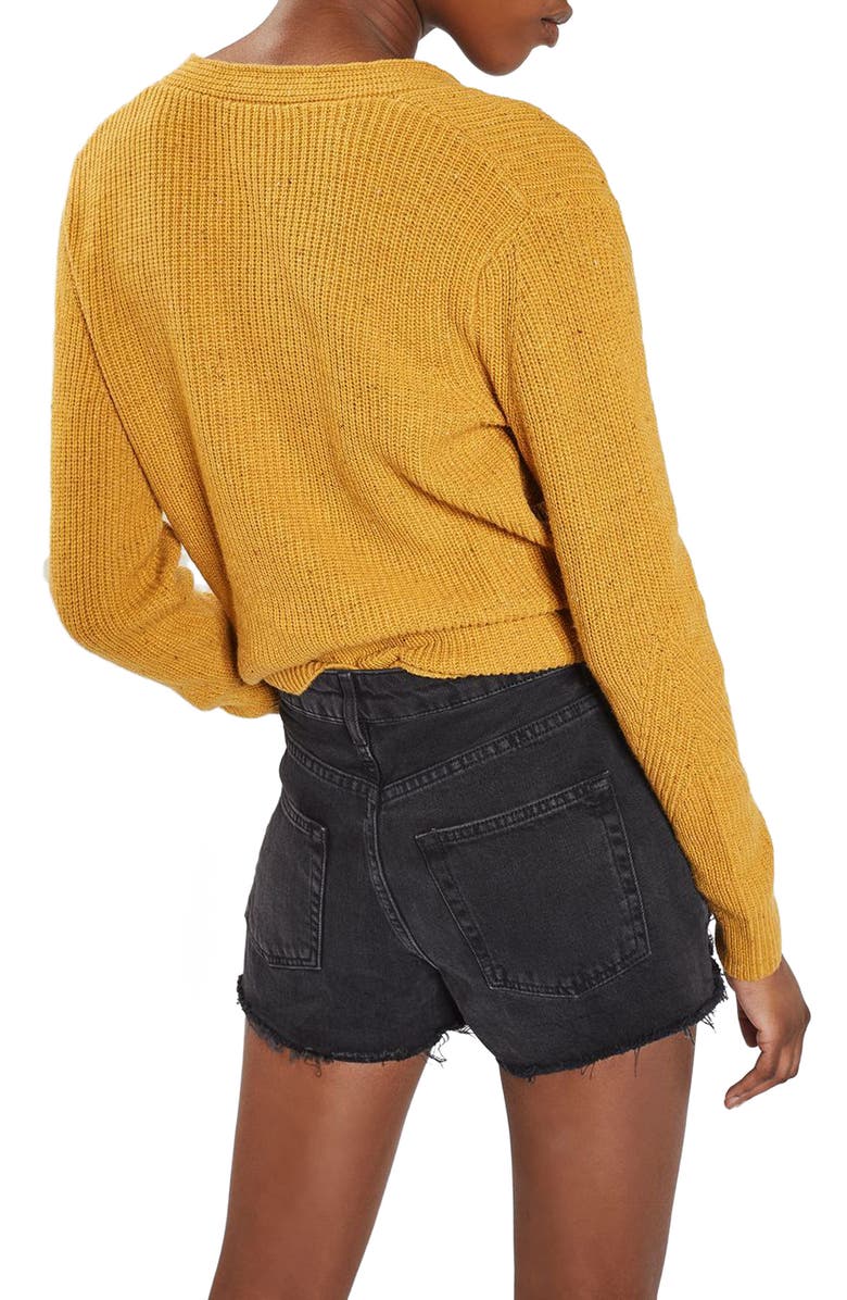 Topshop Ripped Mom Shorts, Alternate, color, 