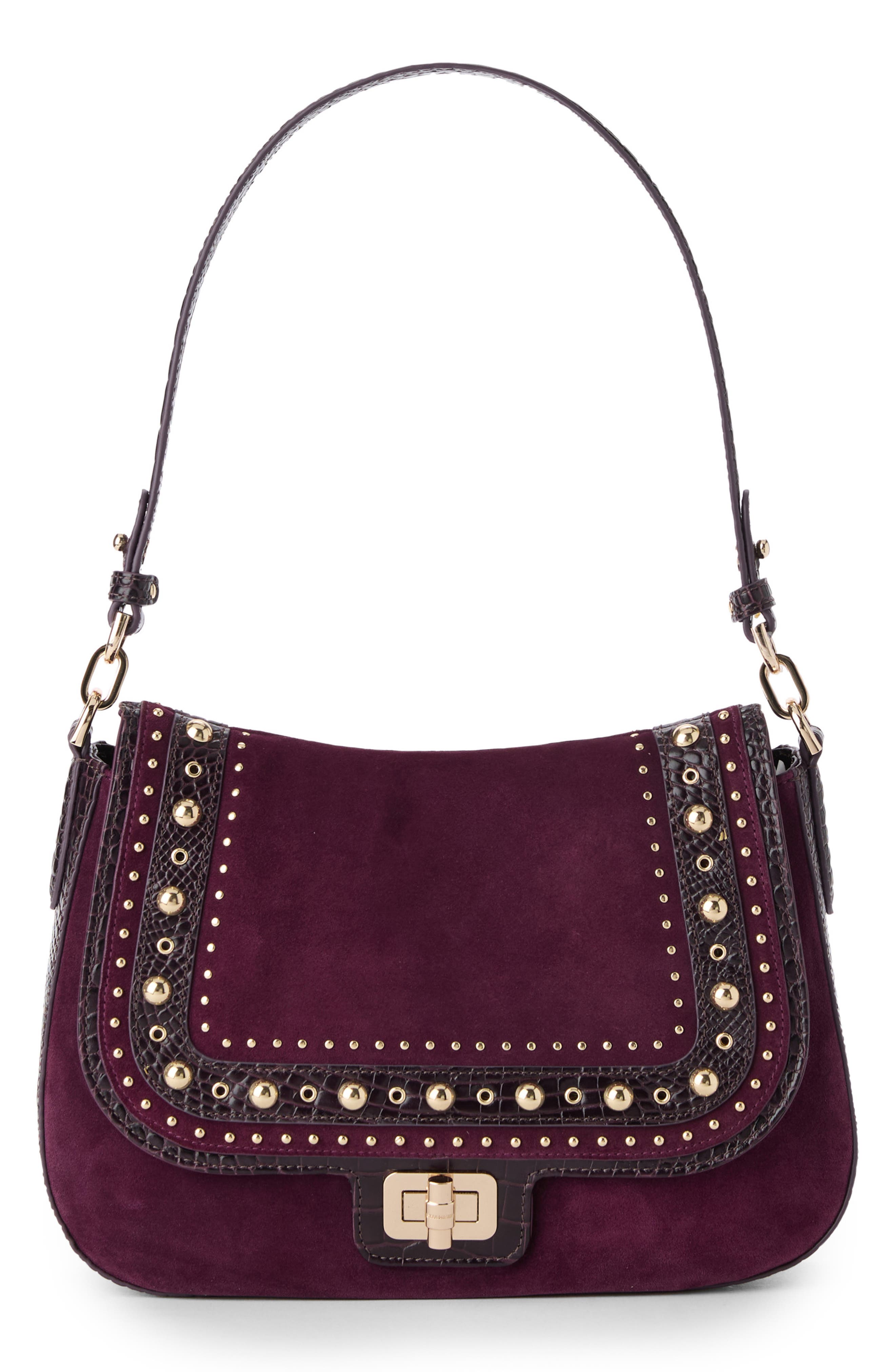 Brahmin Kristin Shoulder Bag, Main, color, Heroic Purple Glasgow