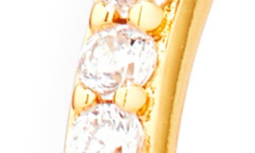 Nordstrom Set Of 2 Cubic Zirconia Pavé Skinny Hoop Earrings