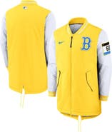 Nike Men's Nike Yellow Boston Red Sox City Connect Full-Zip Dugout Jacket