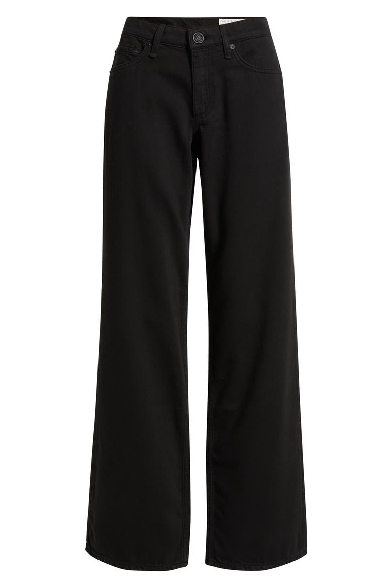 Cam Featherweight Low Rise Relaxed Straight Leg Jeans, Alternate, color, BLACK