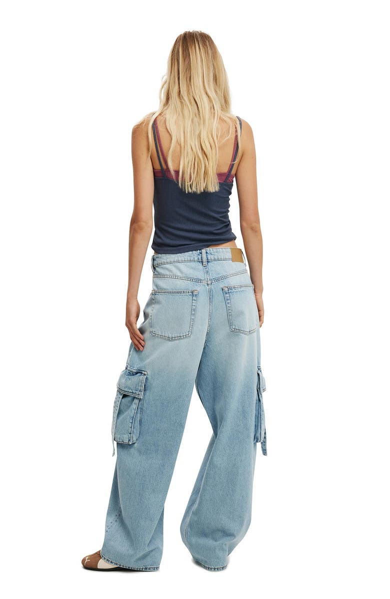 Cotton On Women's Boyfriend Super Baggy Jean, Alternate, color, Cargo Remi Blue