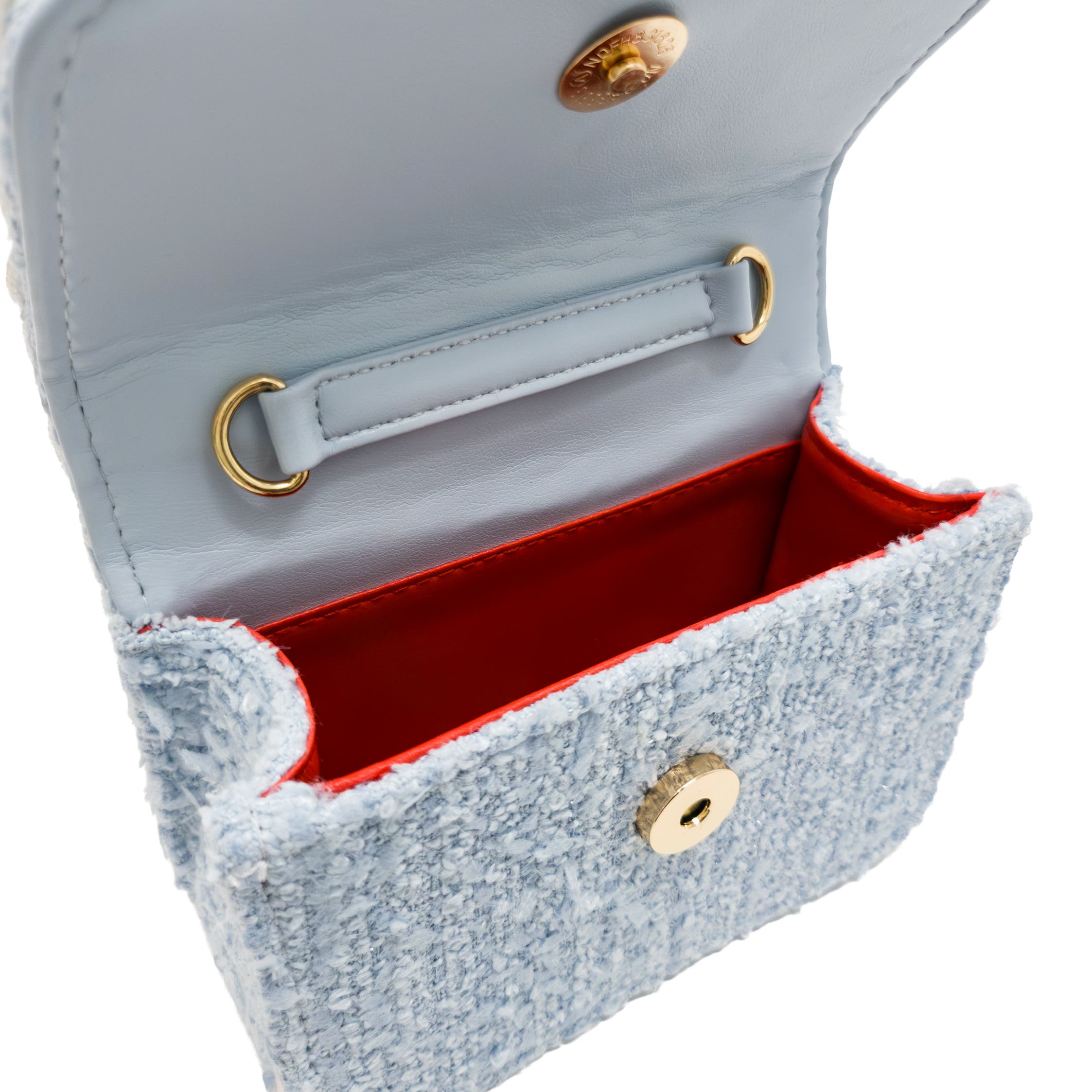 Puttisu Bunny Royale Pearl Tweed Handbag, Alternate, color, Powder Blue