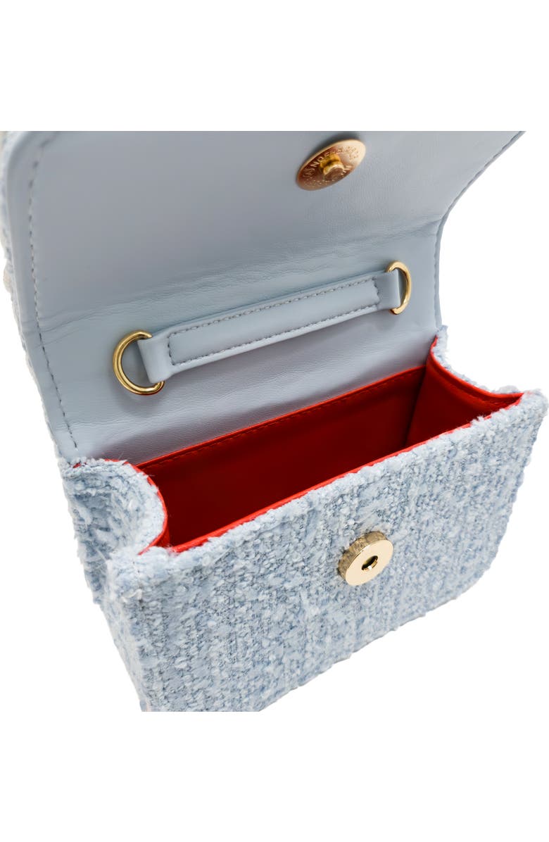 Puttisu Bunny Royale Pearl Tweed Handbag, Alternate, color, Powder Blue