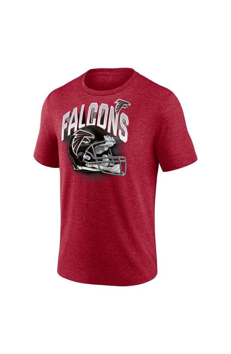 FANATICS Men's Fanatics  Red Atlanta Falcons Tri-Blend Around Helmet T-Shirt, Alternate, color, 