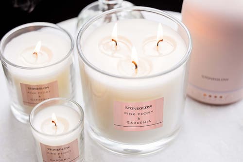 STONEGLOW STONEGLOW MODERN CLASSICS PINK PEONY GARDENIA 3 WICK CANDLE 1490G