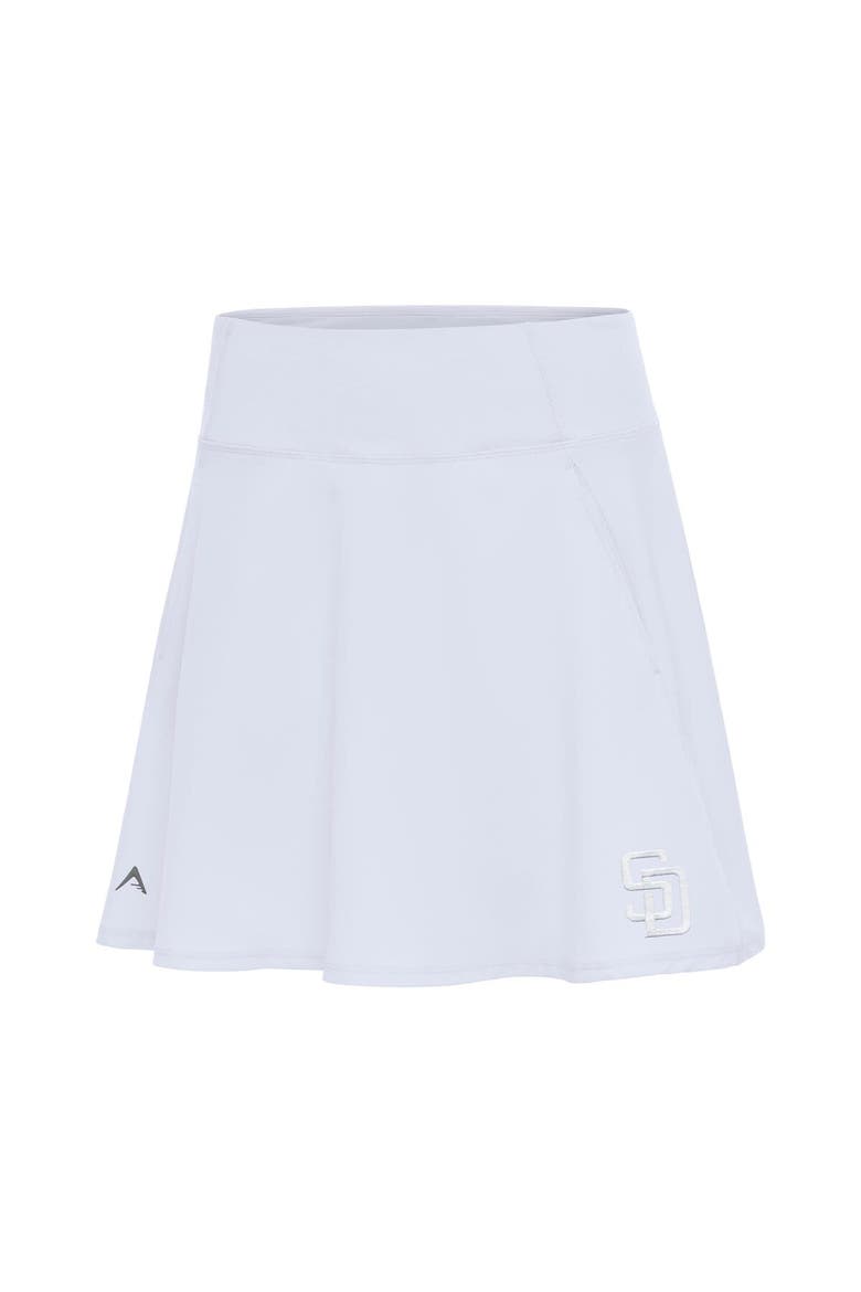 Women's Antigua  White San Diego Padres Chip Skort, Main, color, White