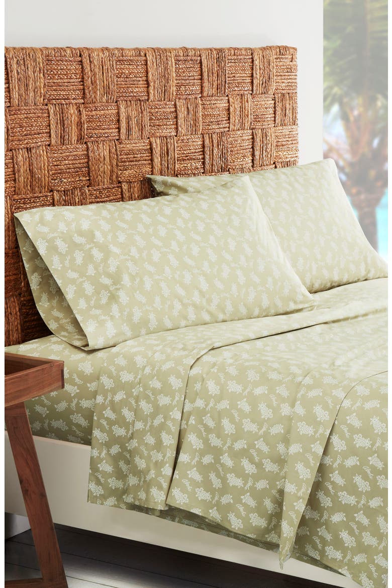 Aloha Pineapple Sheet Set, Main, color, SAGE