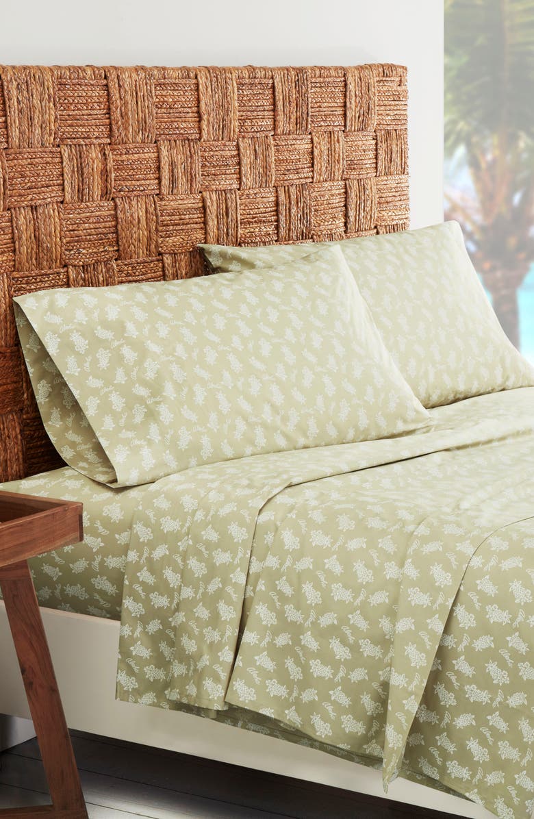 Tommy Bahama Aloha Pineapple Sheet Set, Main, color, Sage