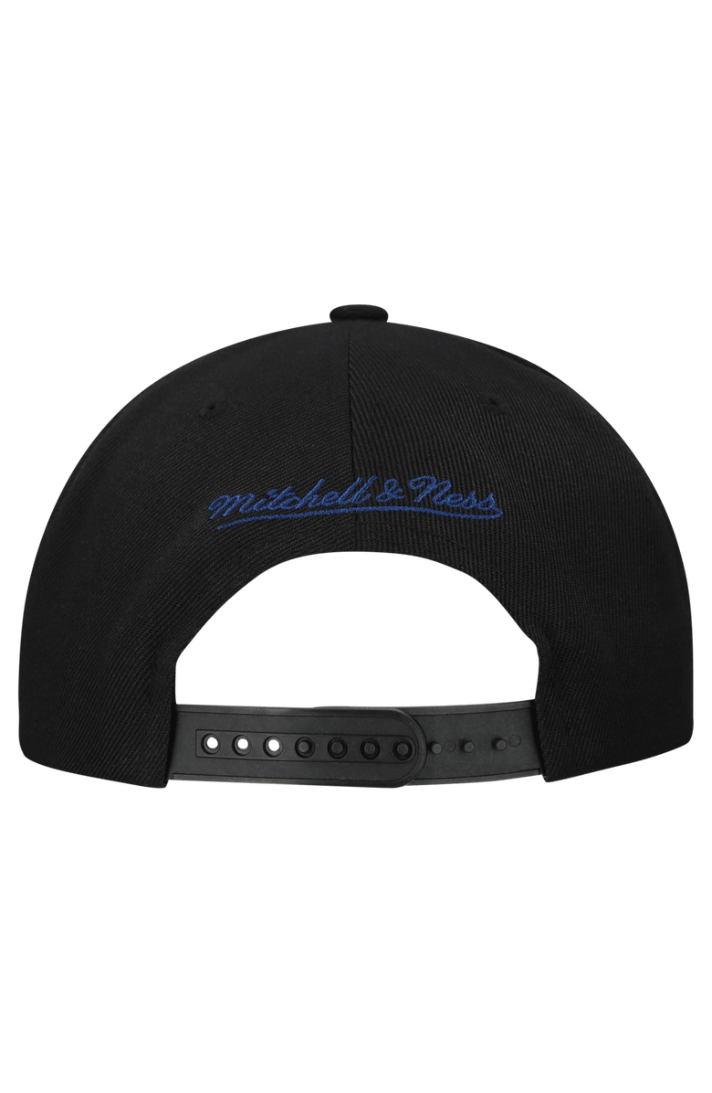 Mitchell & Ness Men's Mitchell & Ness Black Tampa Bay Lightning Retro Script Colorblock Snapback Hat, Alternate, color, Black