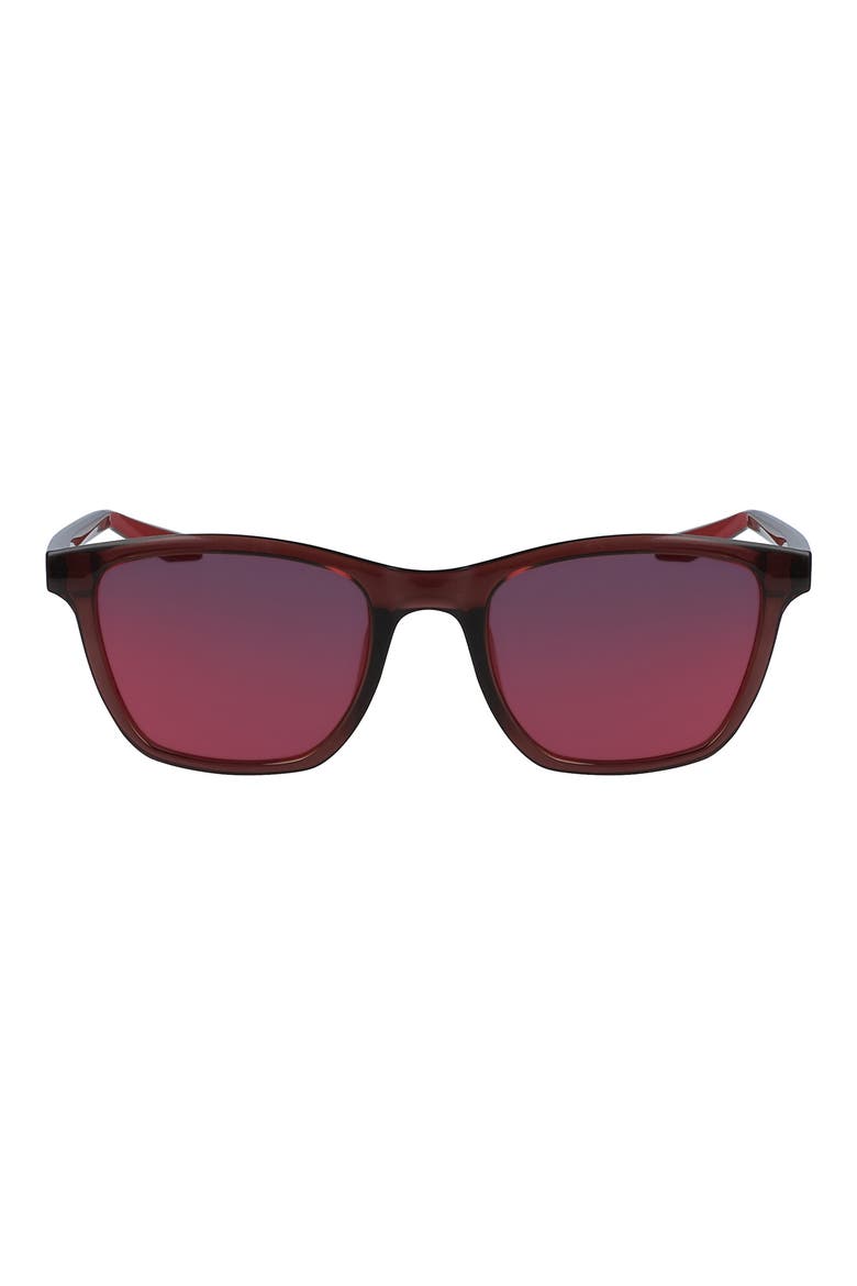 53mm Stint Rectangle Sunglasses, Main, color, PUEBLO BROWN-GYM RED