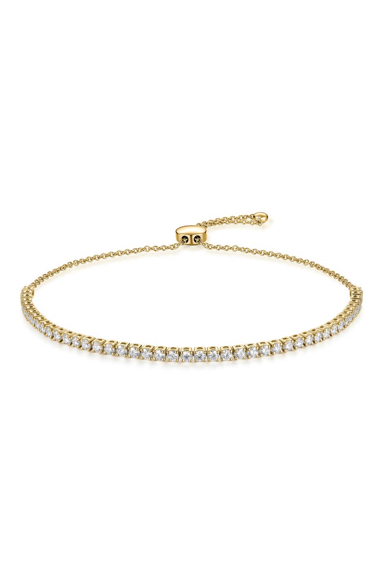 Essentials Diamond Half Line Bolo Bracelet, Main, color, YELLOW GOLD