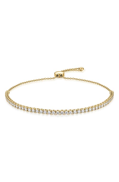 Memoire Mémoire Essentials Diamond Half Line Bolo Bracelet In Gold