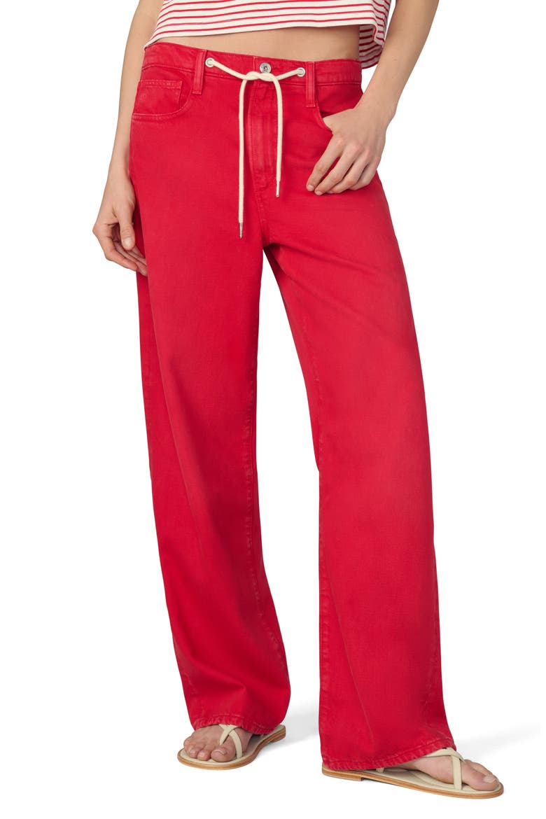 The Ryan Drawstring Low Slung Baggy Jeans, Main, color, CHERRY RED