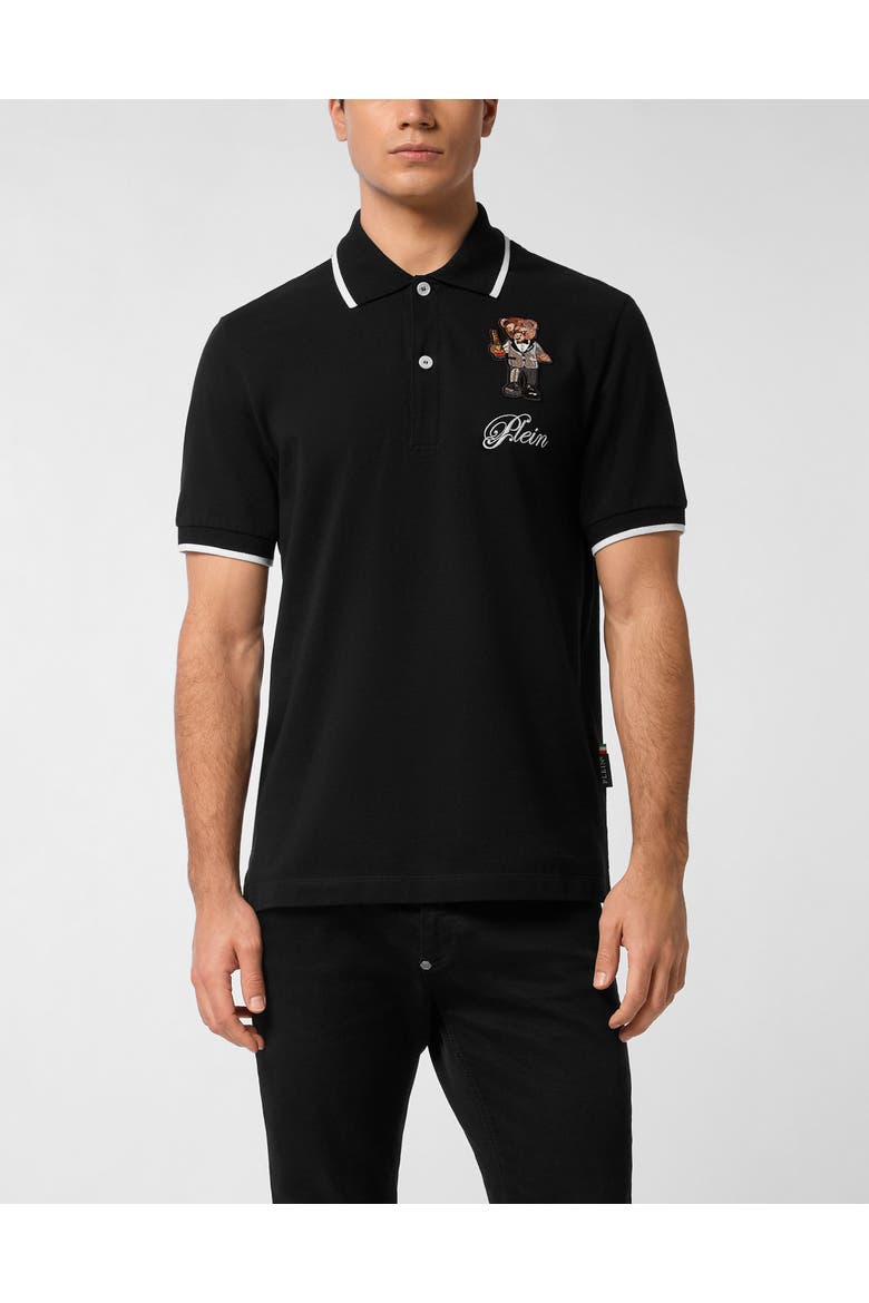 Polo Shirt Ss Teddy Men, Main, color, black