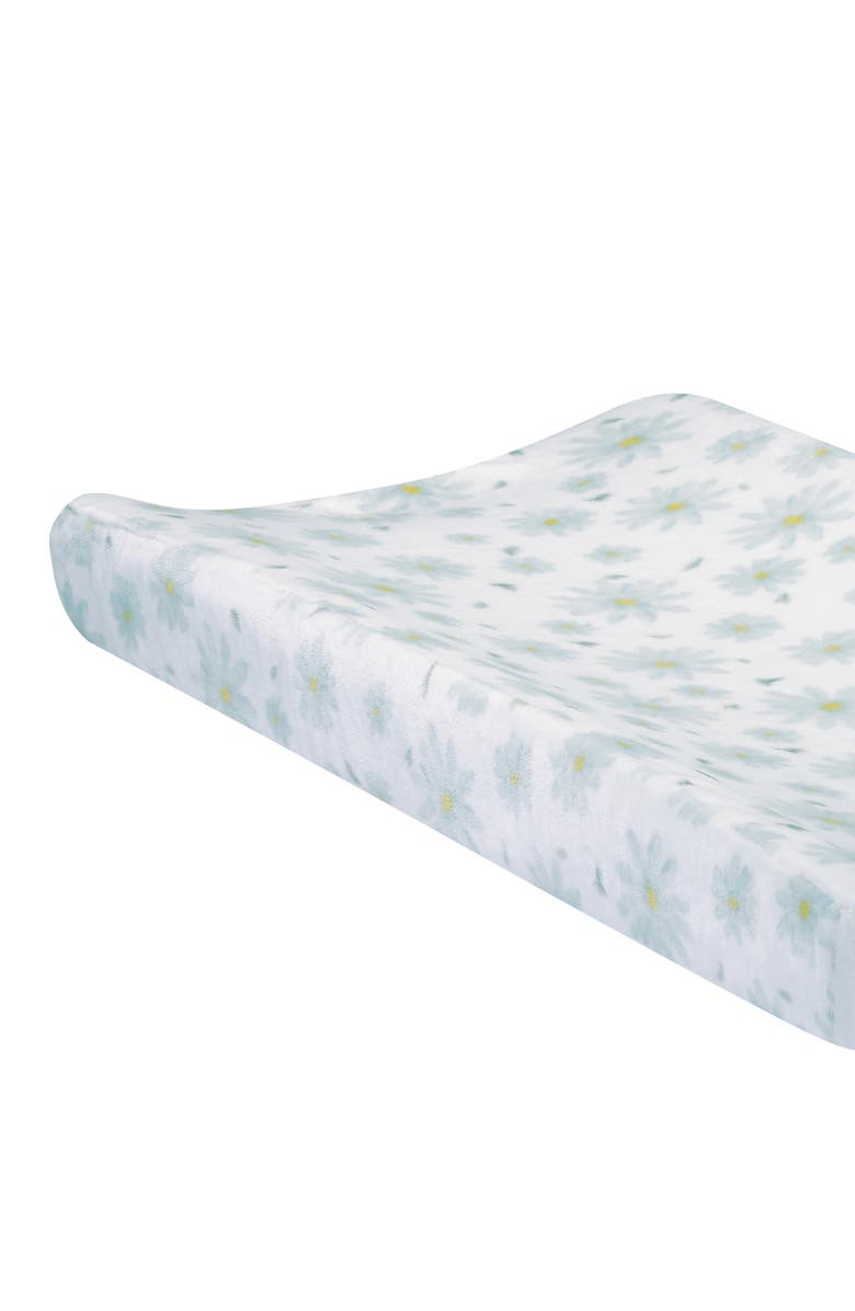 Lambs & Ivy Sweet Daisy Flowers Changing Pad Cover, Alternate, color, White Multi