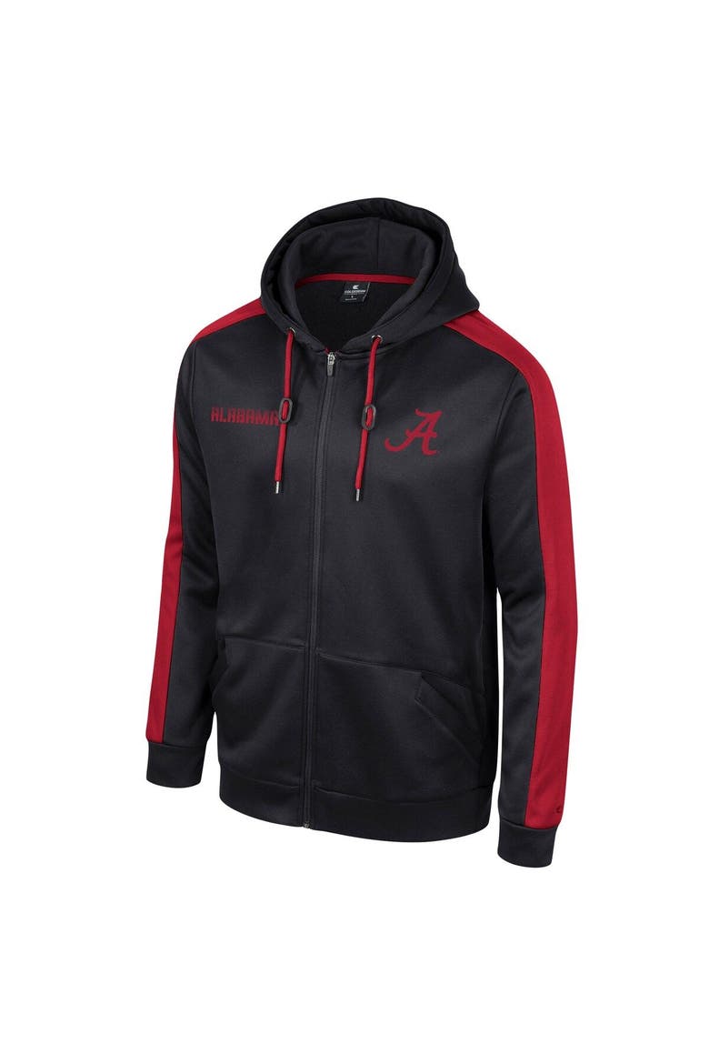 Men's Colosseum  Black Alabama Crimson Tide Reese Full-Zip Hoodie, Alternate, color, Black