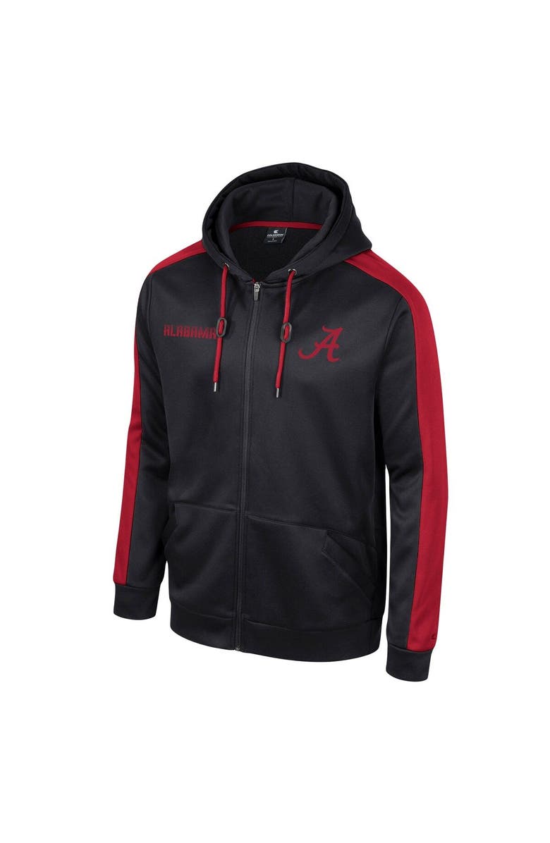 COLOSSEUM Men's Colosseum  Black Alabama Crimson Tide Reese Full-Zip Hoodie, Alternate, color, Black